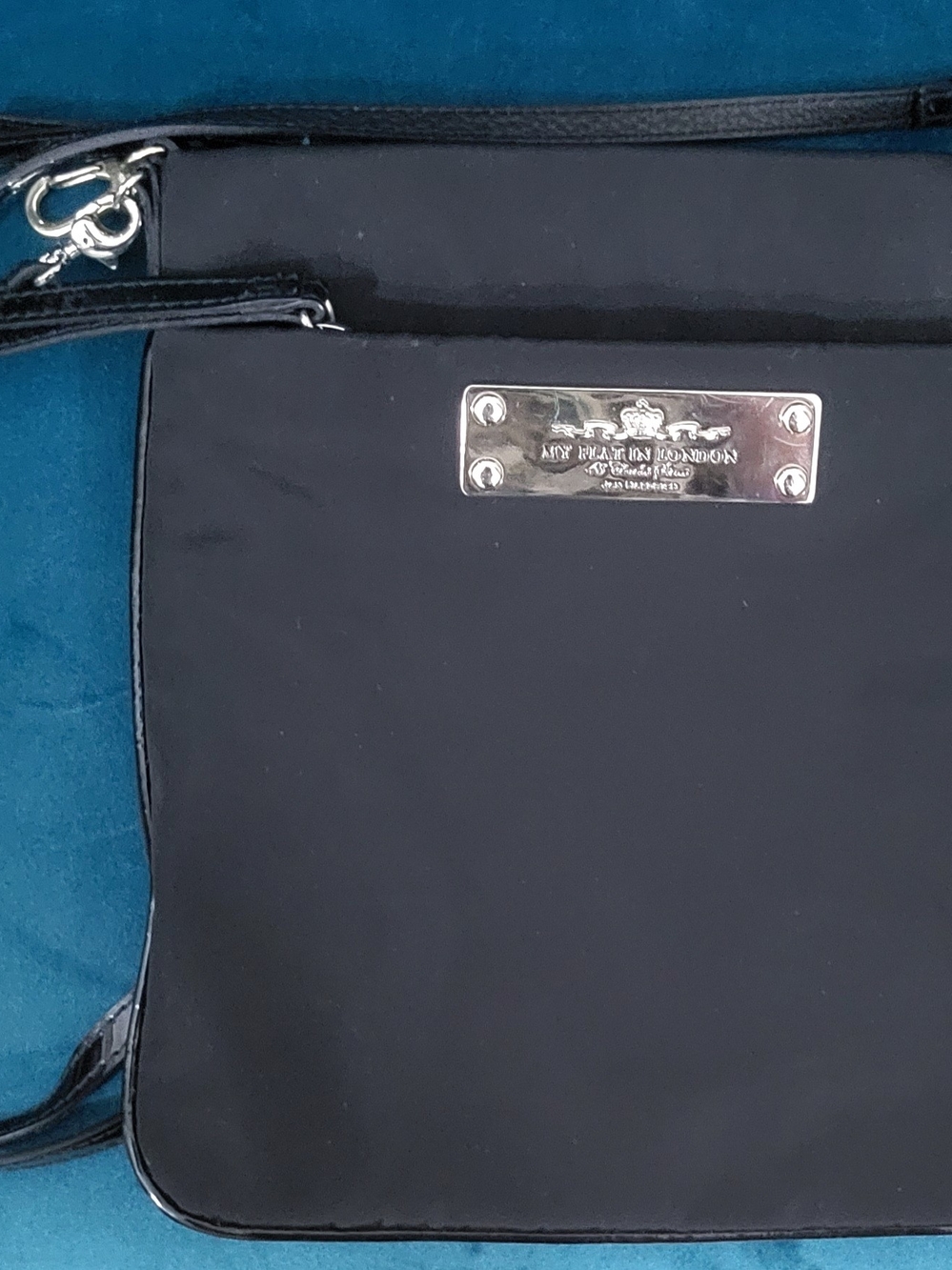My Flat In London Crossbody Bag Black Purse Tote Strap Handbag